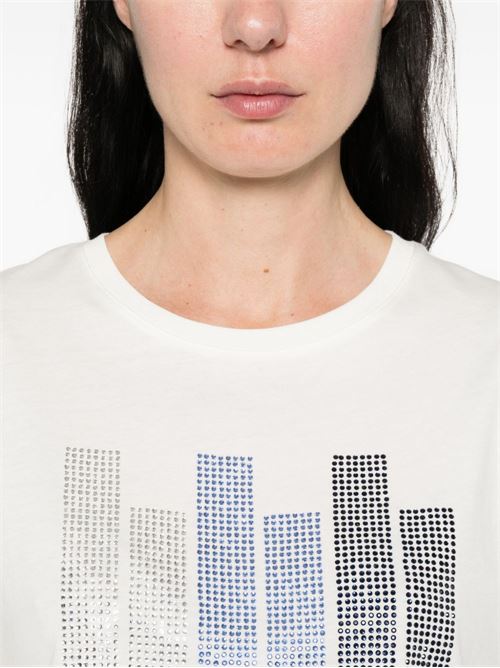 T-shirt donna Emme Marella bianca con stampa EMME Marella | TESSILE001